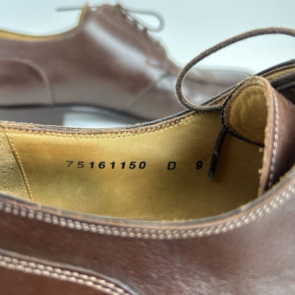 Santoni Pritchard Dress Shoes Mens Sz 9 D Apron Toe Lot Of 2 Black/Brown READ - Picture 4 of 16